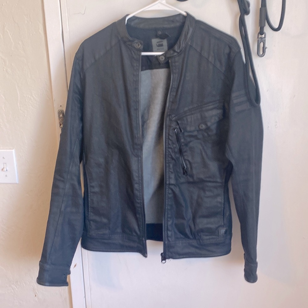 G-Star Raw Black Moto Jacket.